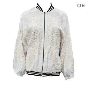 Johnny Was Kitty Reversible Bomber Jacket - L